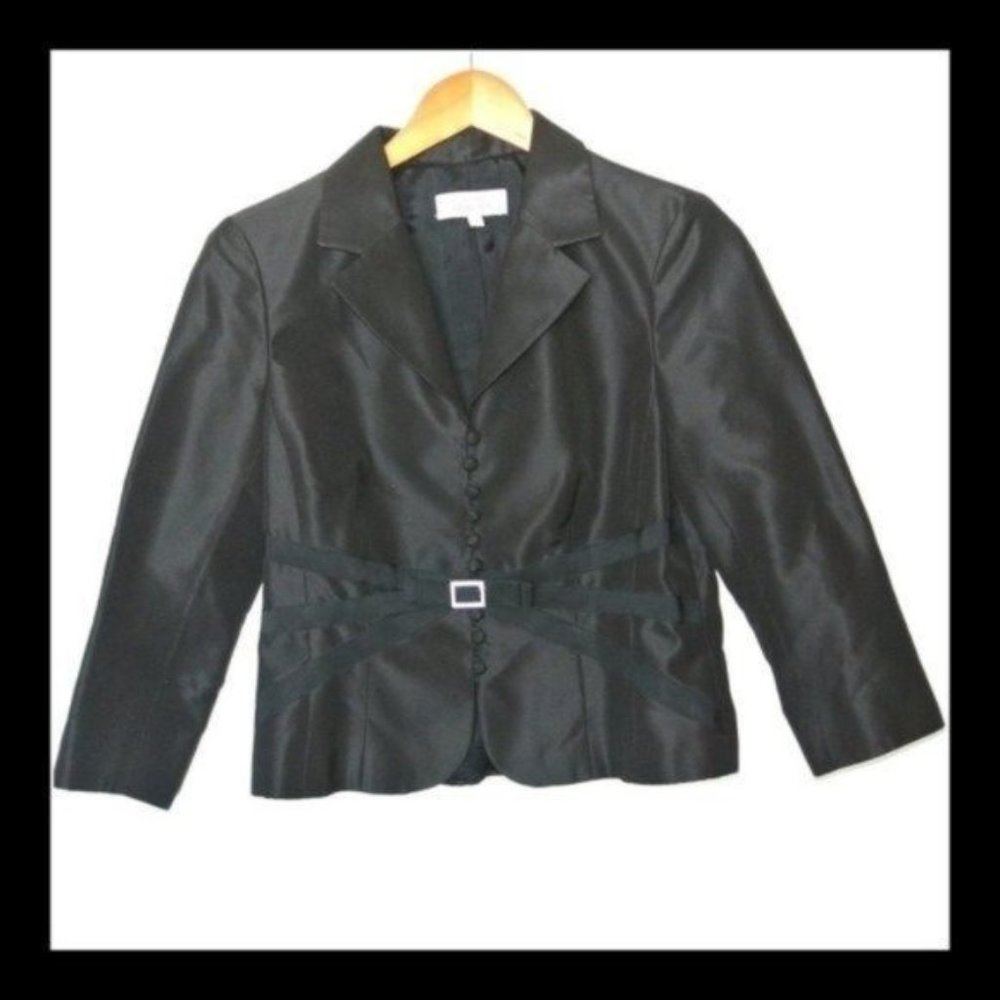 Rickie Freeman Teri Jon Embellished Silk Jacket 6